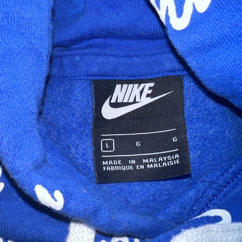 Nike Royal Blue Hoodie with White Accents - Picture 2 of 3